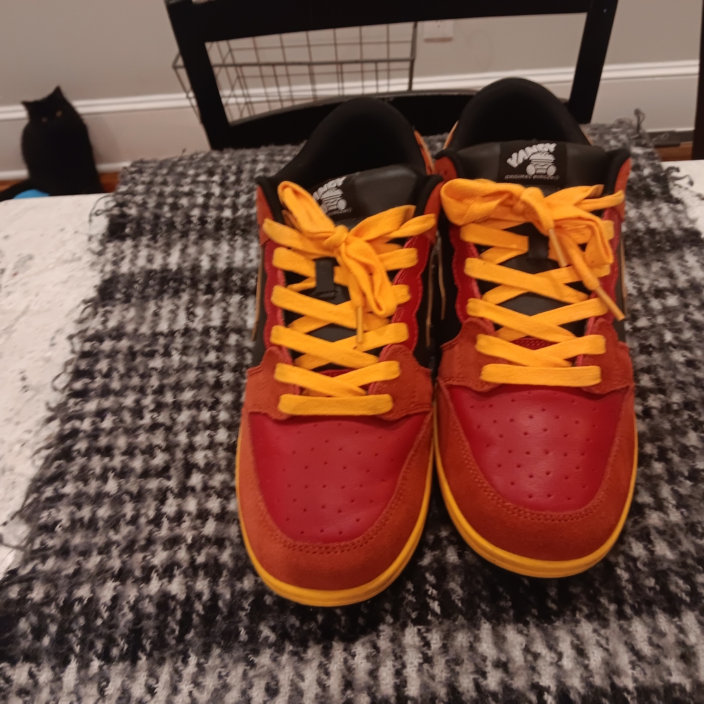 Pink Spicy Burger Red and Yellow Sneakers